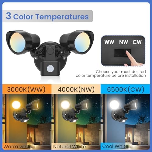 ALUSSO LIGHTING 25W LED Security Light | Motion Sensor Outdoor IP54