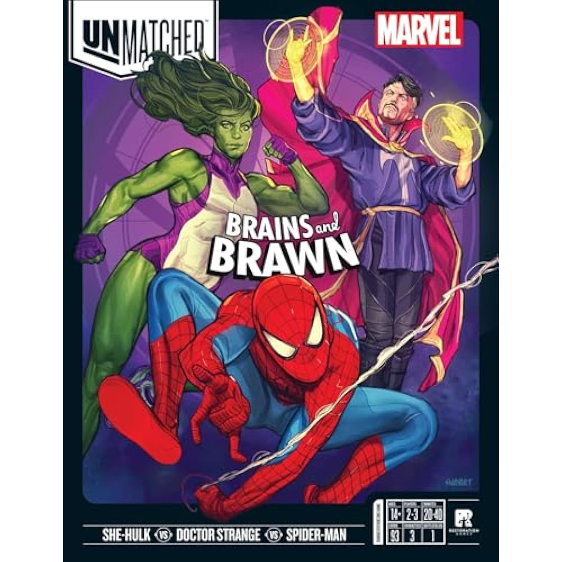 Unmatched Marvel: Brains and Brawn Board Game | Spider-Man & Dr Strange