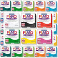 Fimo Soft Polymer Modelling Clay - 12 x 57g Multicolour Oven Bake Blocks