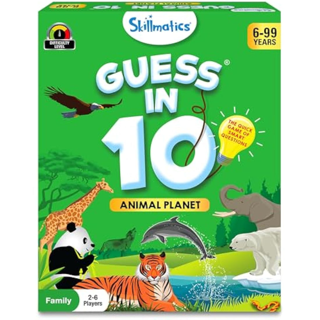 Skillmatics Guess in 10 Animal Planet Card Game | Educational Trivia for Kids