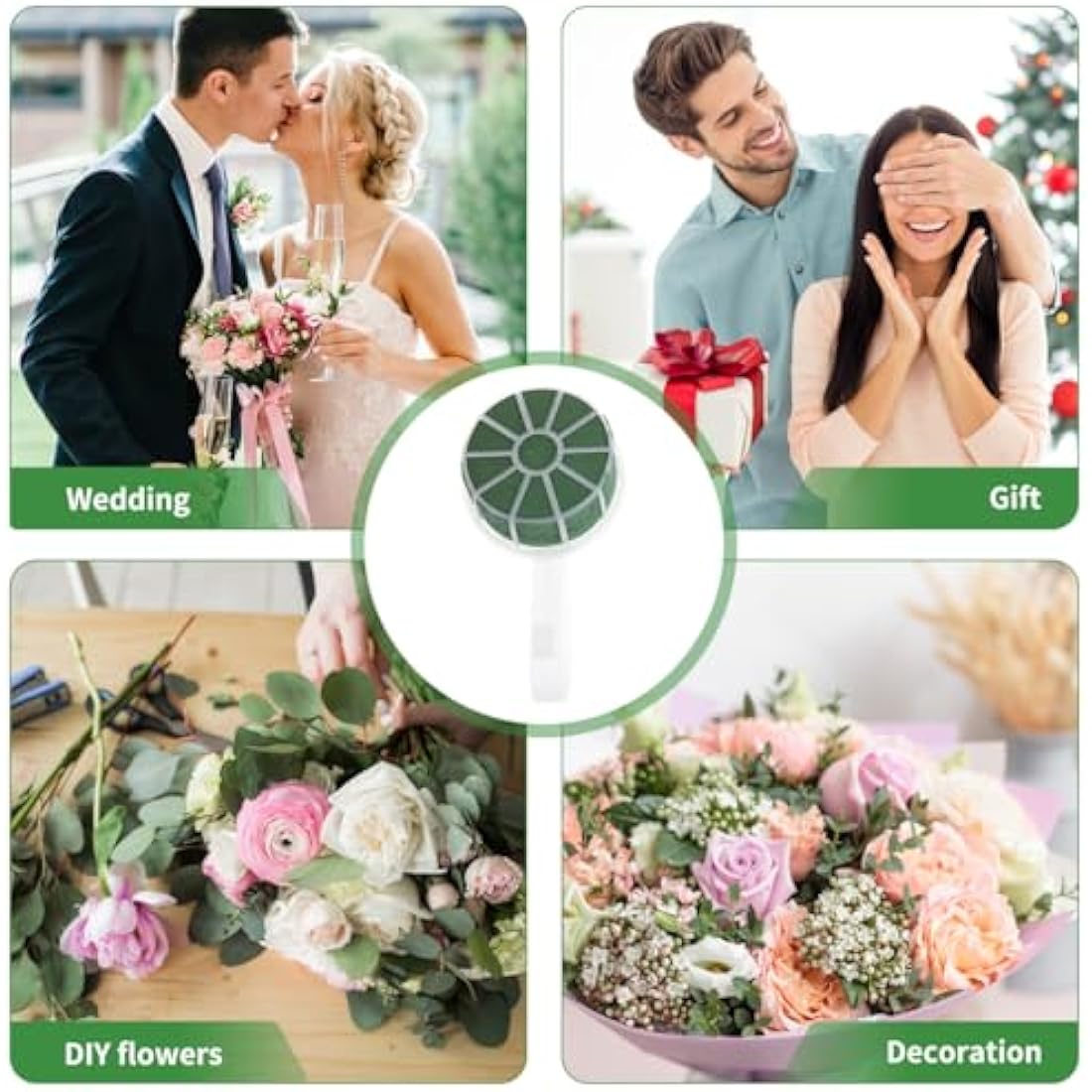 DOITOOL Foam Floral Bouquet Holders for Wedding Flower Arrangements, 2Pcs