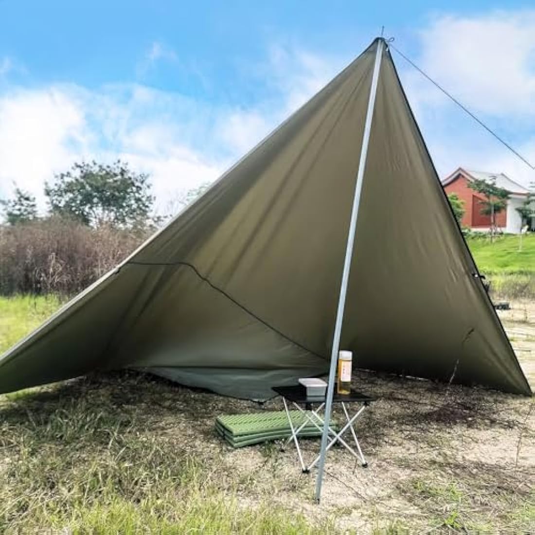 HIDEWALKER Waterproof Camping Tarp – 4x4m Lightweight Ripstop Shelter