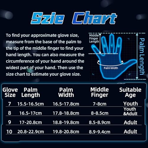 WVVOU Goalkeeper Gloves | 4mm Sticky Latex with Detachable Fingersave
