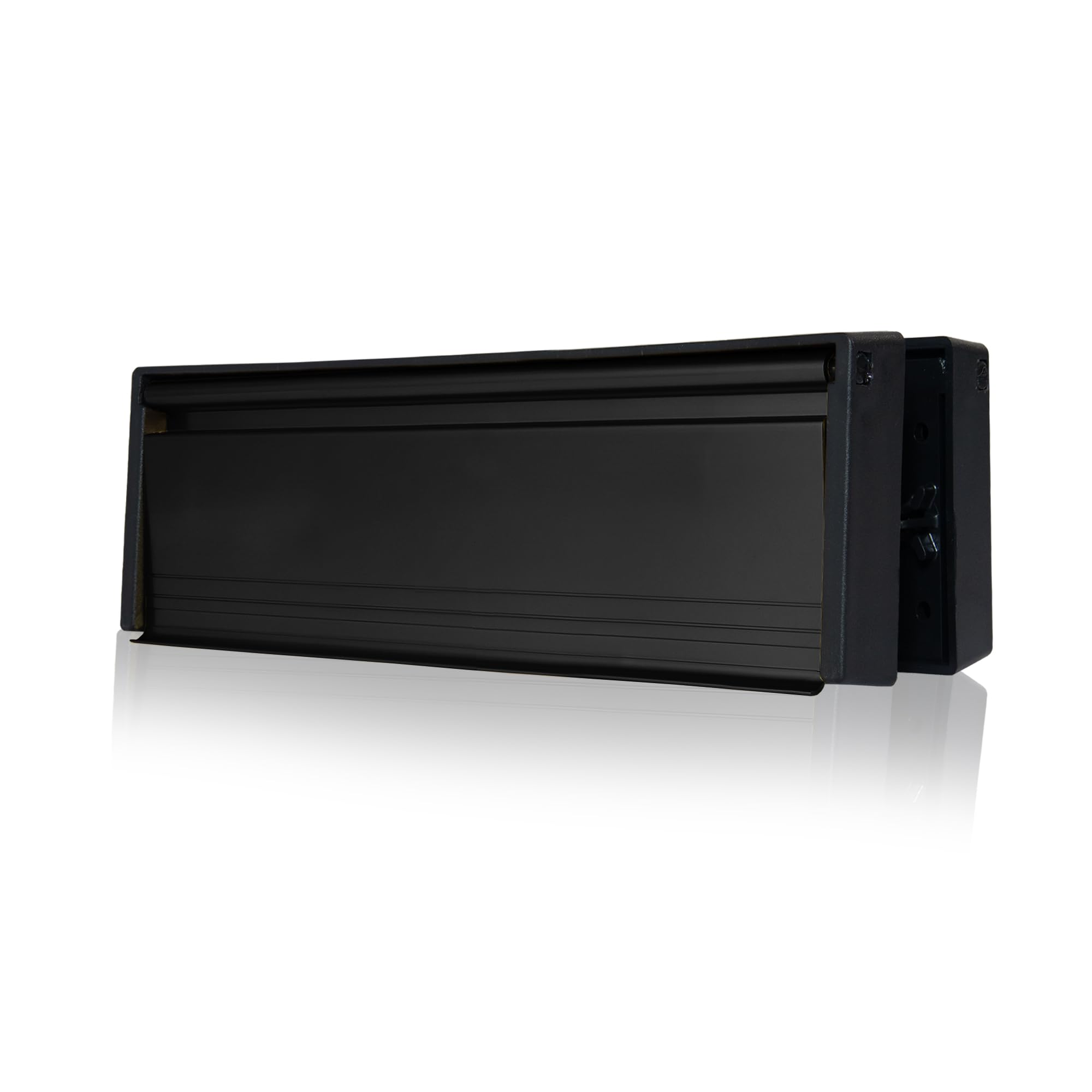Xfort 12" Letterplate | Matt Black Draught Proof Telescopic Letterbox