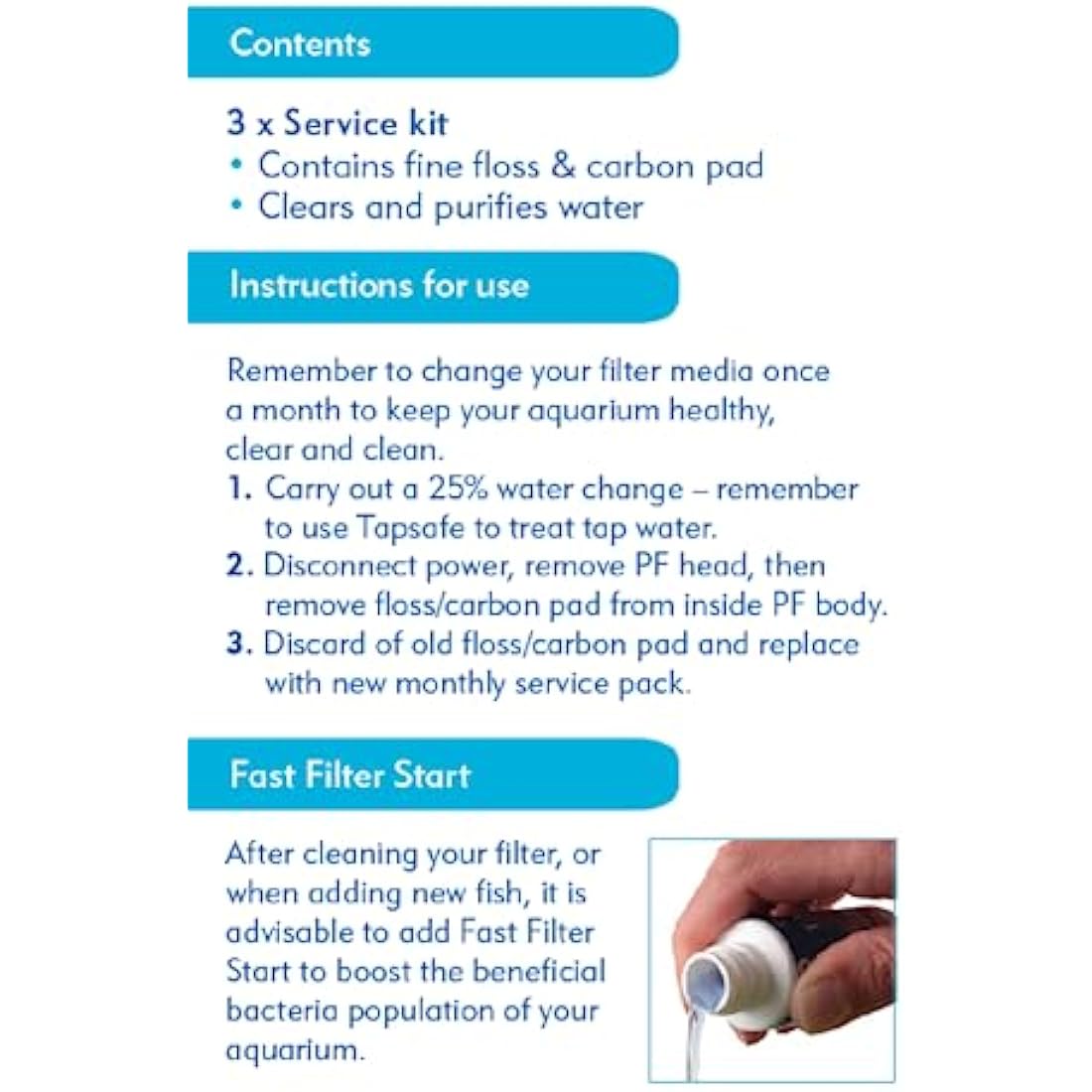 Interpet PF1 Filter Service Kit - Carbon & Floss Pads (3 Pack)