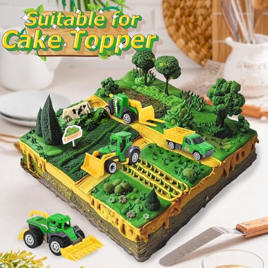 Oriate 6-Piece Diecast Farm Tractor Toy Set – Educational Mini Vehicles