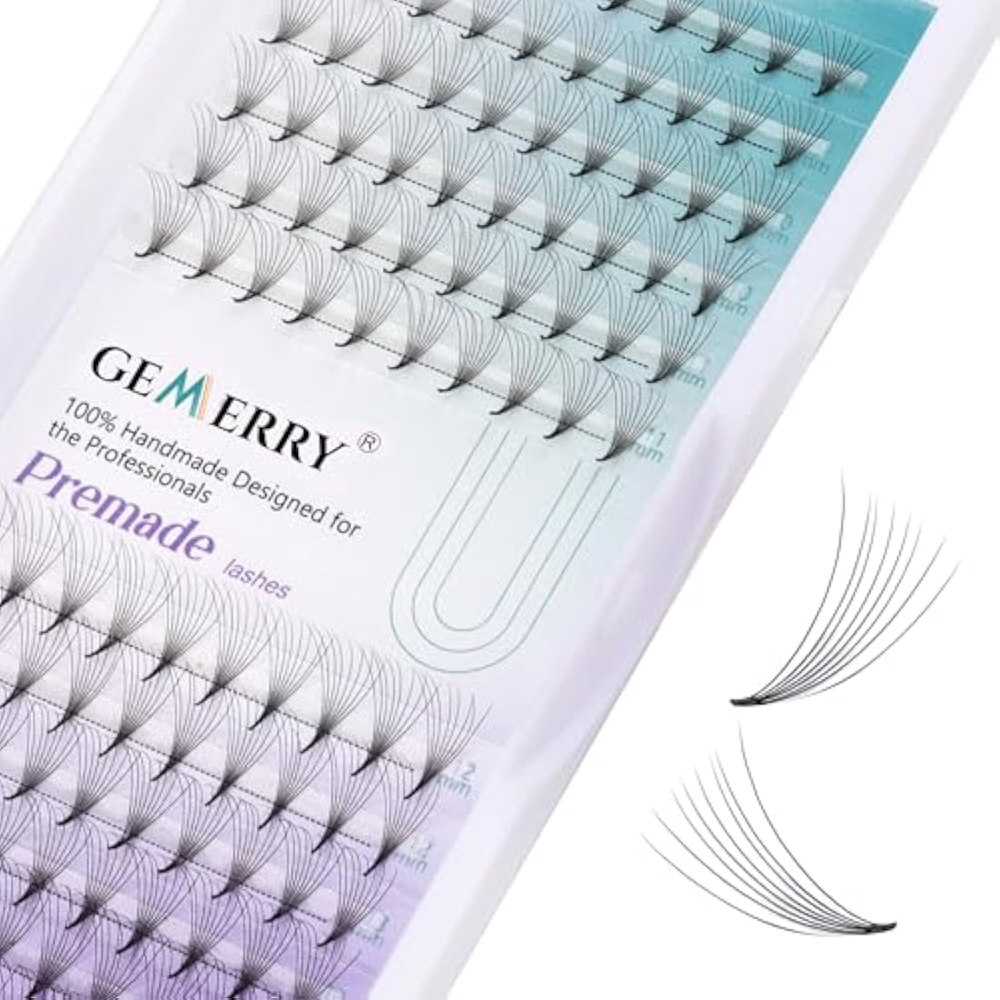 Gemerry 8D Premade Fan Eyelash Extensions | 0.07mm D Curl Russian Volume
