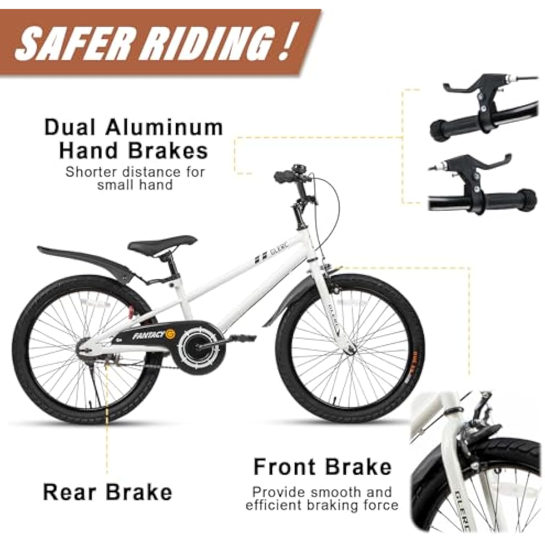 Glerc Fantasy 20 Inch Kids Bike – Steel Frame Bicycle with Handbrake