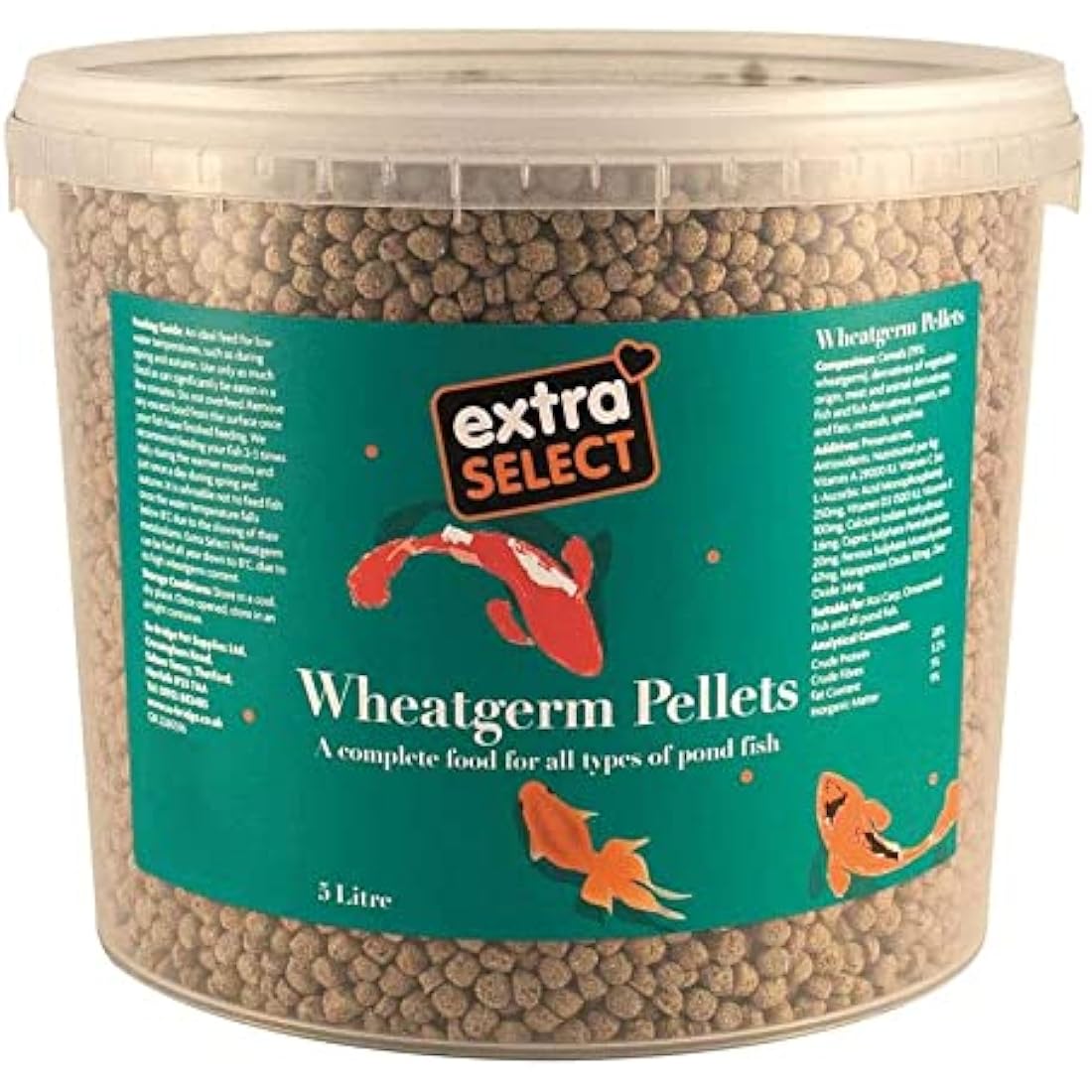 Wheatgerm Pellets – Winter Pond Fish Food for Koi, 5L