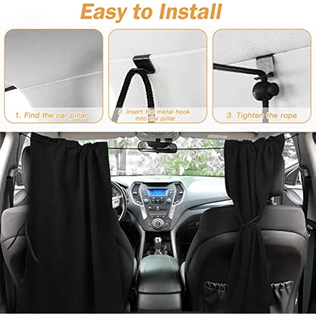 ZATOOTO Campervan Privacy Curtains – Magnetic Blackout Window Covers