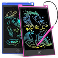 TECJOE 10 Inch LCD Writing Tablet 2 Pack - Colorful Doodle Board for Kids
