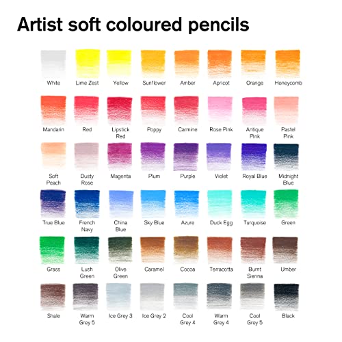 Winsor & Newton Studio Collection Colouring Pencils - 48 Soft Core Set