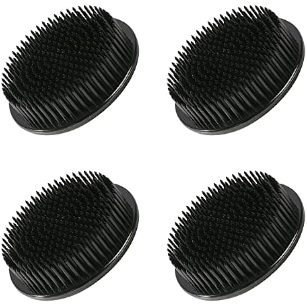 WANDIC Round Black Plastic Flower Frog – 4 Pcs Ikebana Kenzan Holder