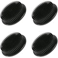 WANDIC Round Black Plastic Flower Frog – 4 Pcs Ikebana Kenzan Holder