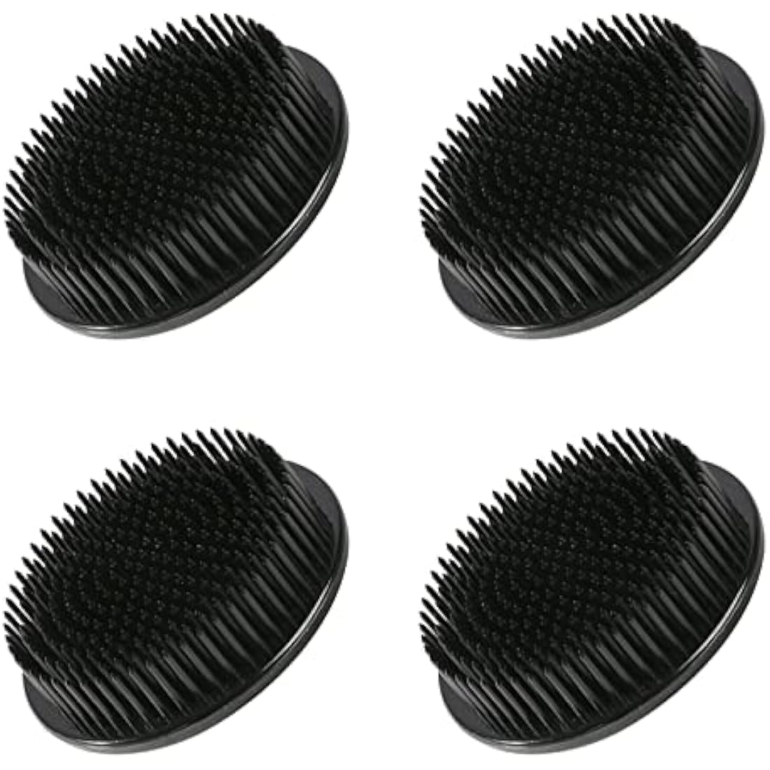 WANDIC Round Black Plastic Flower Frog – 4 Pcs Ikebana Kenzan Holder