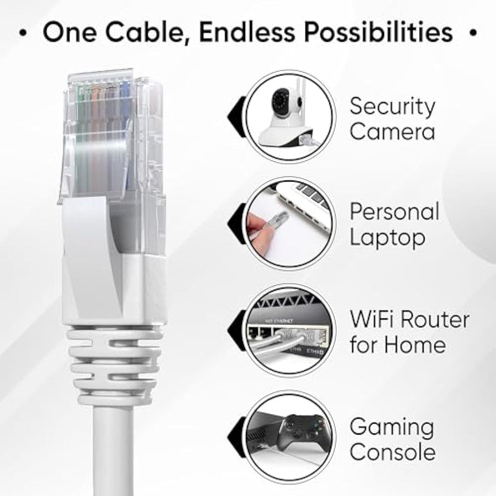 Mr. Tronic Cat 6 Ethernet Cable 100m | High Speed 1Gbps UTP LAN Bulk - Grey