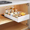 SAYZH Pull Out Cabinet Organiser | No-Drill Slide Out Drawer - White