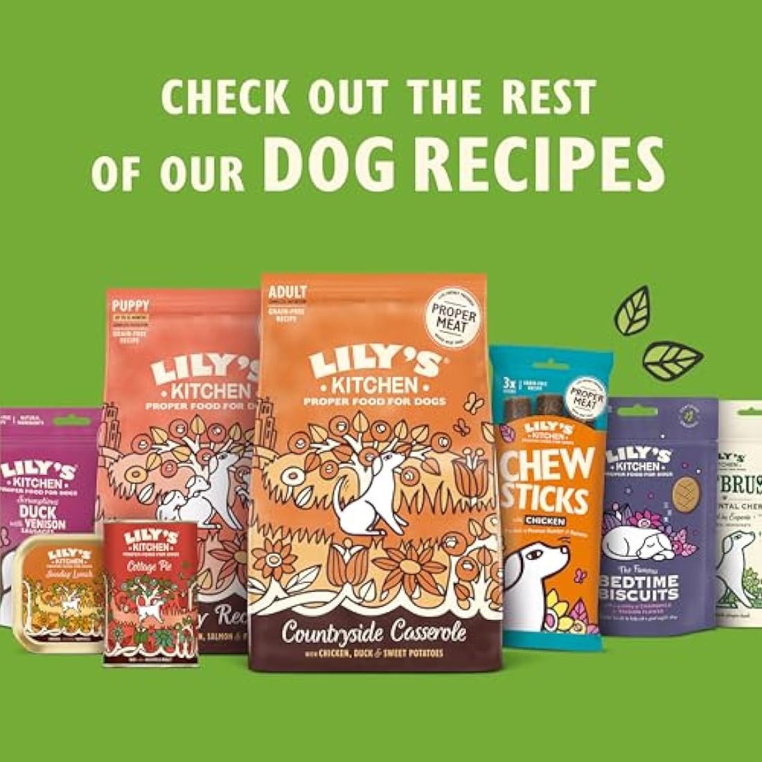 Lily's Kitchen Bedtime Biscuits Natural Dog Treats – 8 x 80g Multipack