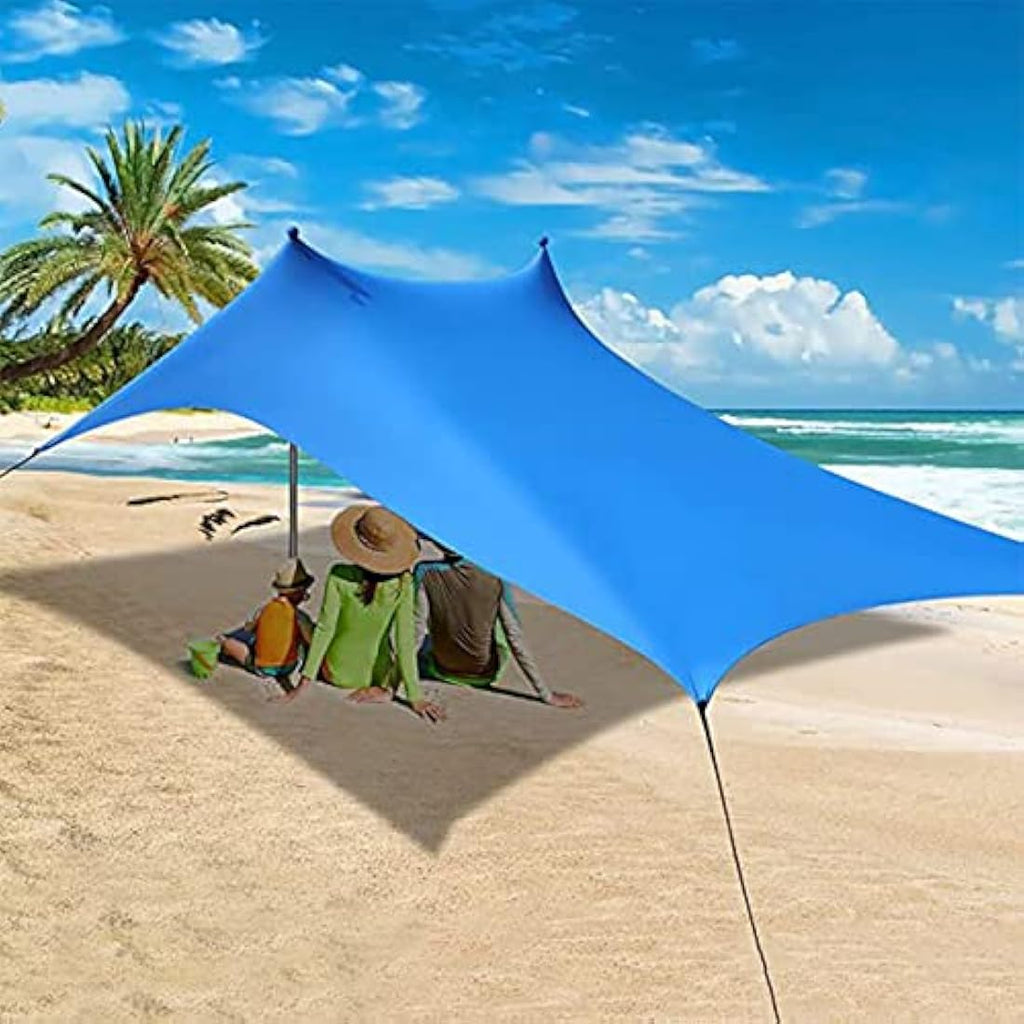 Jolof Store Lycra Beach Tent – Large UV Sunshade Canopy with Aluminum Poles