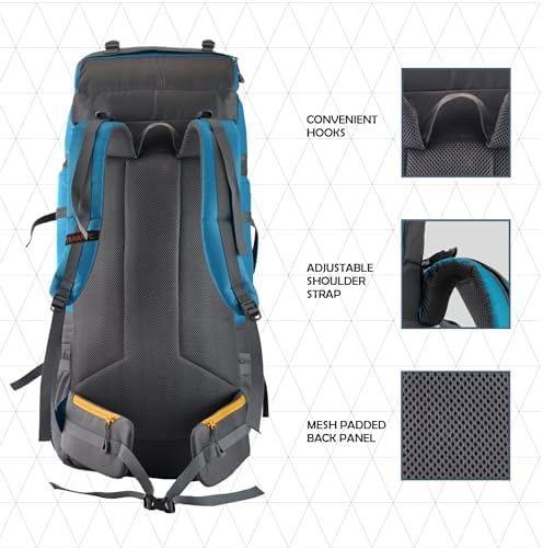 TRAWOC STONEX 60L Trekking Rucksack – Hiking Travel Backpack for Men & Women