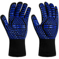 flintronic Heat Resistant Grill Gloves | 1472°F Fireproof Oven Mitts - Blue