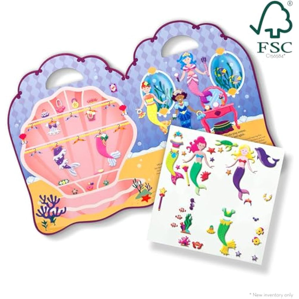 Melissa & Doug Mermaids Puffy Sticker Activity Book - 65 Reusable Stickers