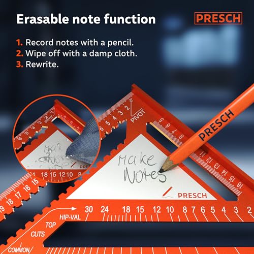 Presch Carpenters Square Set | 180mm & 300mm Milled Aluminum Tools