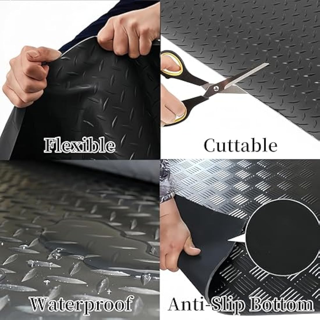 Heavy Duty Garage Floor Mat | 1x5m Anti-Slip Rubber Roll