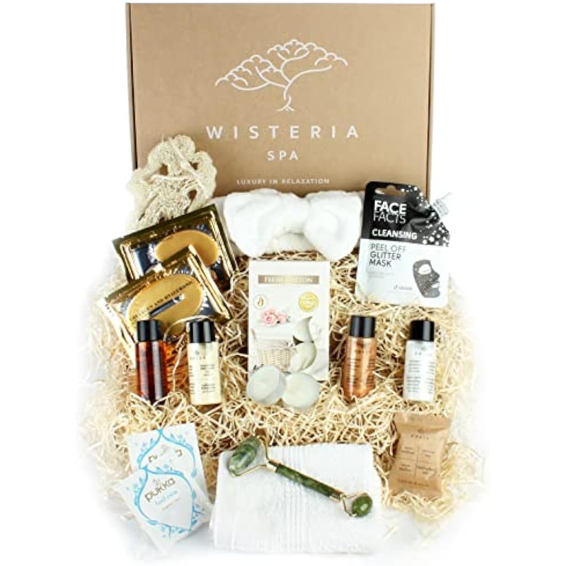 Wisteria Spa Detox Pamper Hamper - 14 Piece Luxury Gift Set for Women