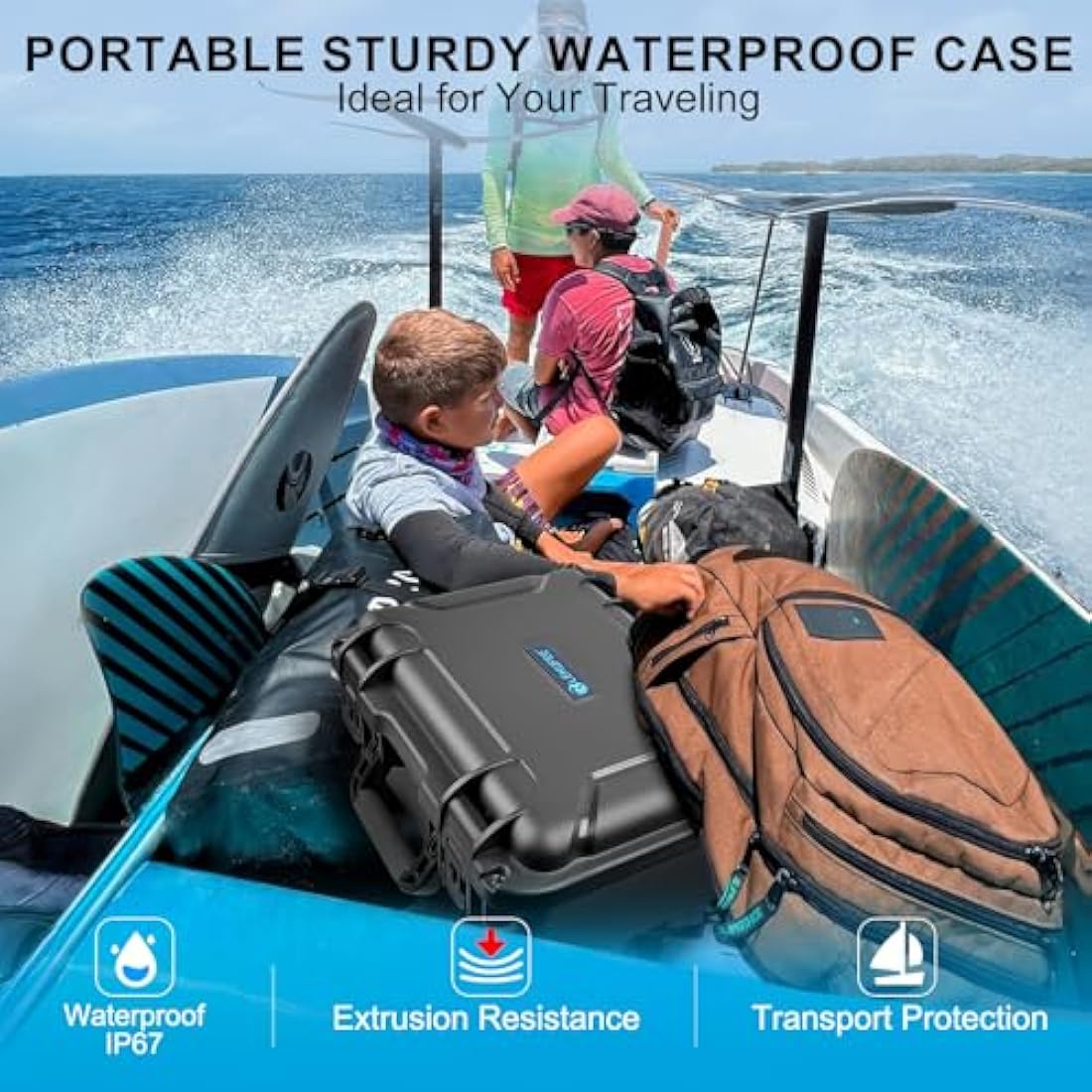 Lekufee Waterproof Hard Case for DJI Air 3S and Goggles 3 Accessories
