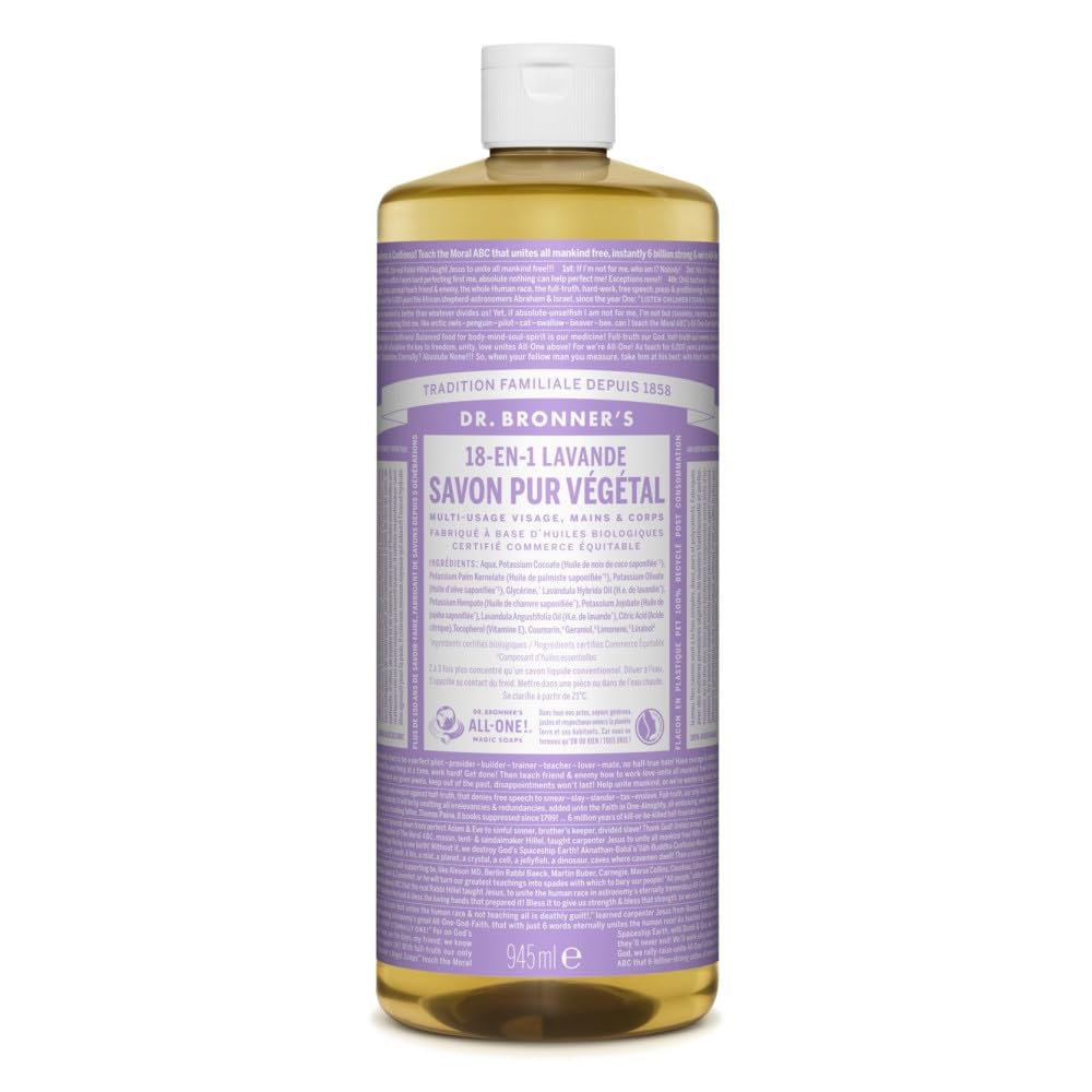 Dr. Bronner's Savon Liquide 18-en-1 à la Lavande Bio – 944ml