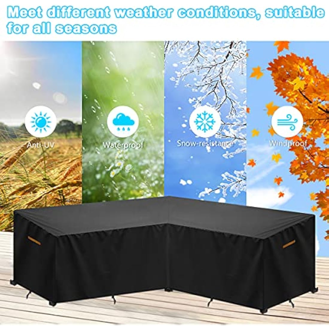 SanGlory V-Shape Garden Furniture Cover | Waterproof 420D Oxford Fabric