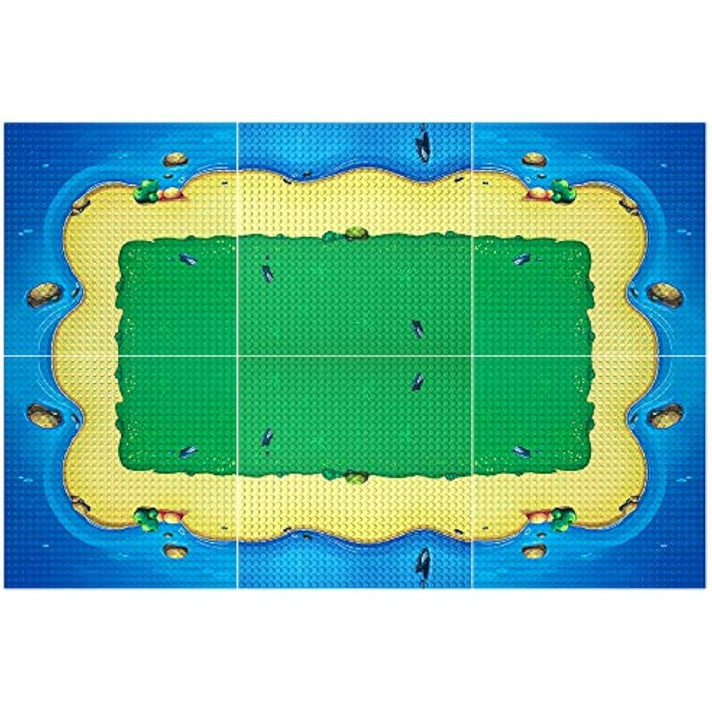 Etarnfly 6 Pack Ocean Island Base Plates - 10x10 Building Block Set