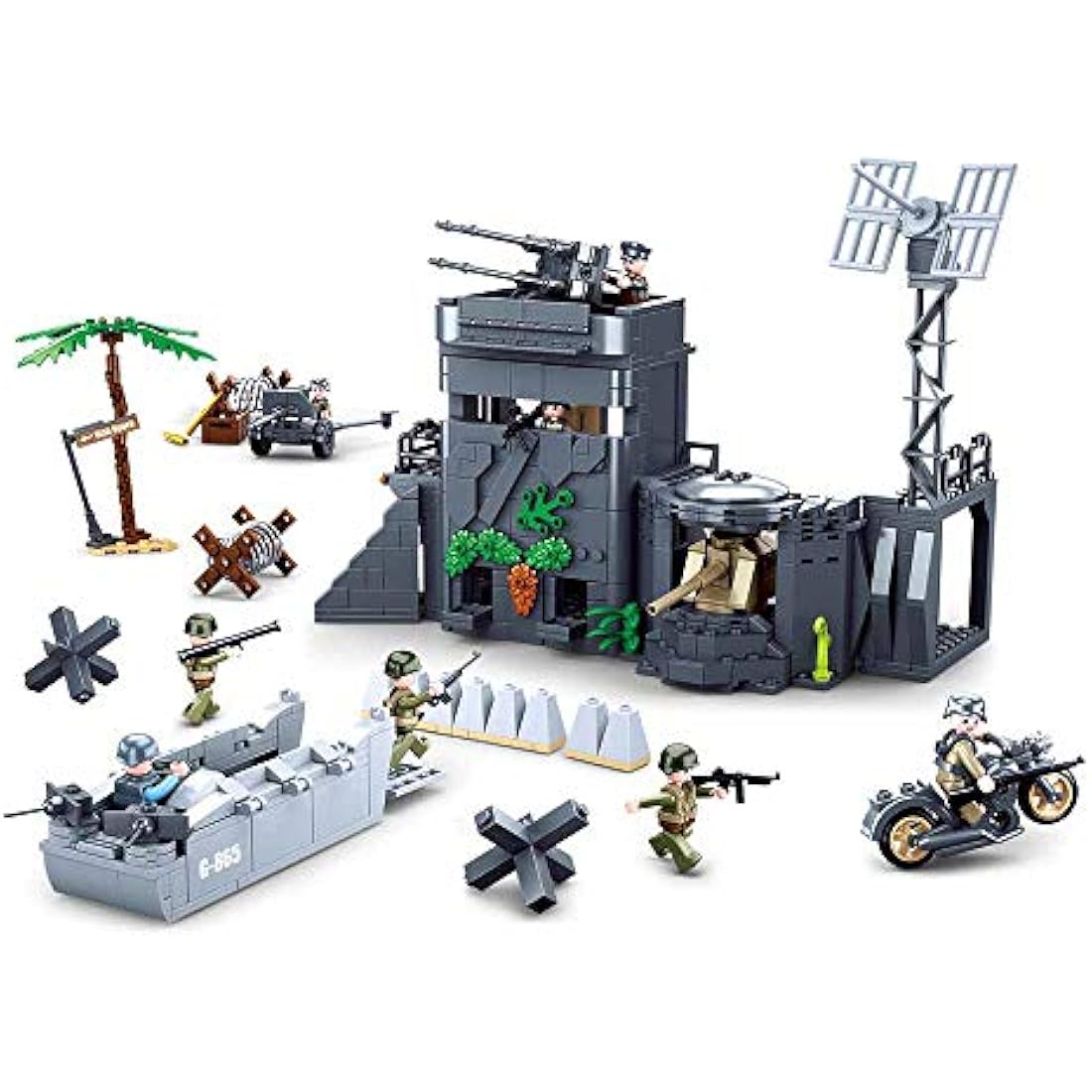 Sluban WW2 Bunker in the Dunes Building Set | 765 Military Bricks