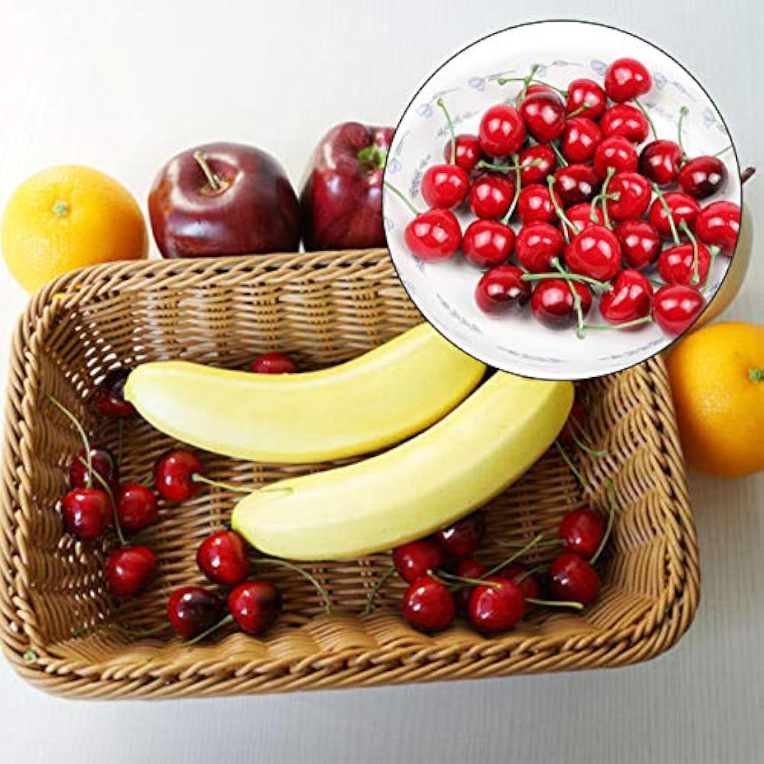 Jolof Store 50 Pcs Artificial Red Cherries – Foam Fruit Vase Filler