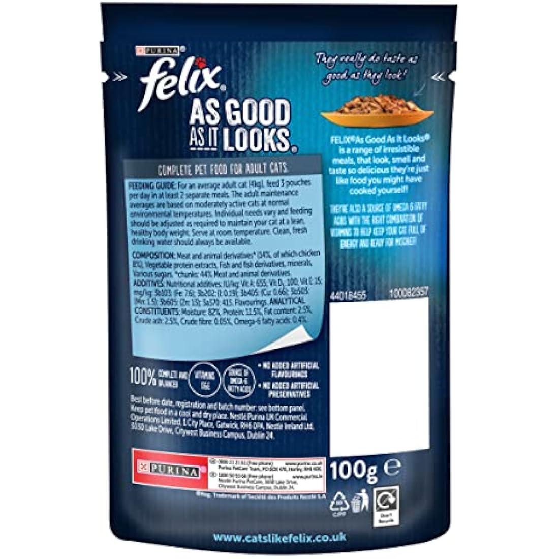 Felix As Good As It Looks Chicken In Jelly Wet Cat Food - 20 x 100g