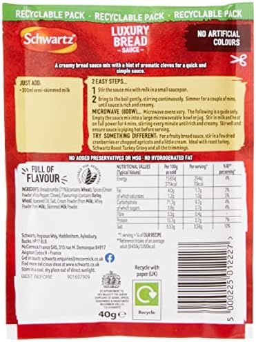 Schwartz Luxury Bread Sauce Mix with Clove - 40g (Pack of 10)
