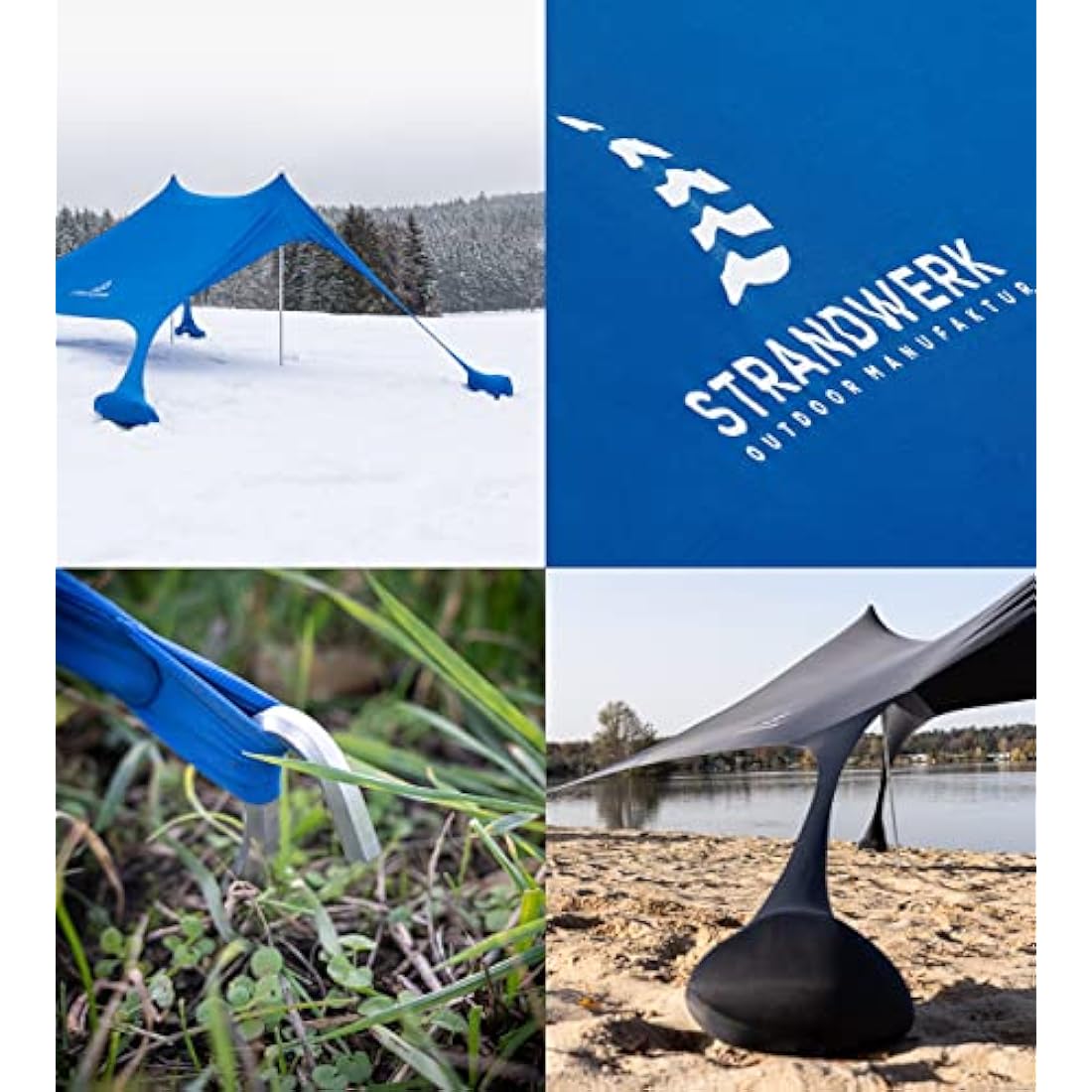 Lycra Beach Tent – Portable Sun Shelter with Sand Anchors