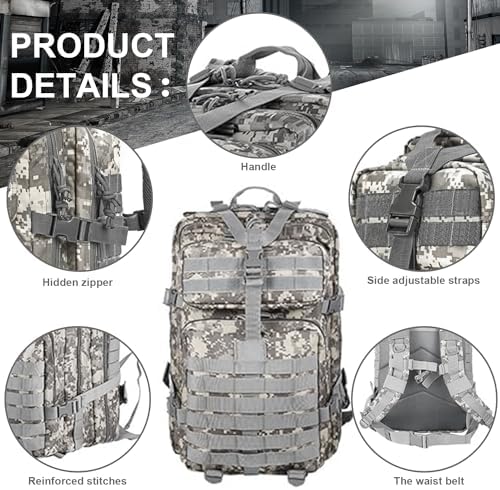aiGear 45L Military Tactical Backpack | Molle System Hiking Rucksack