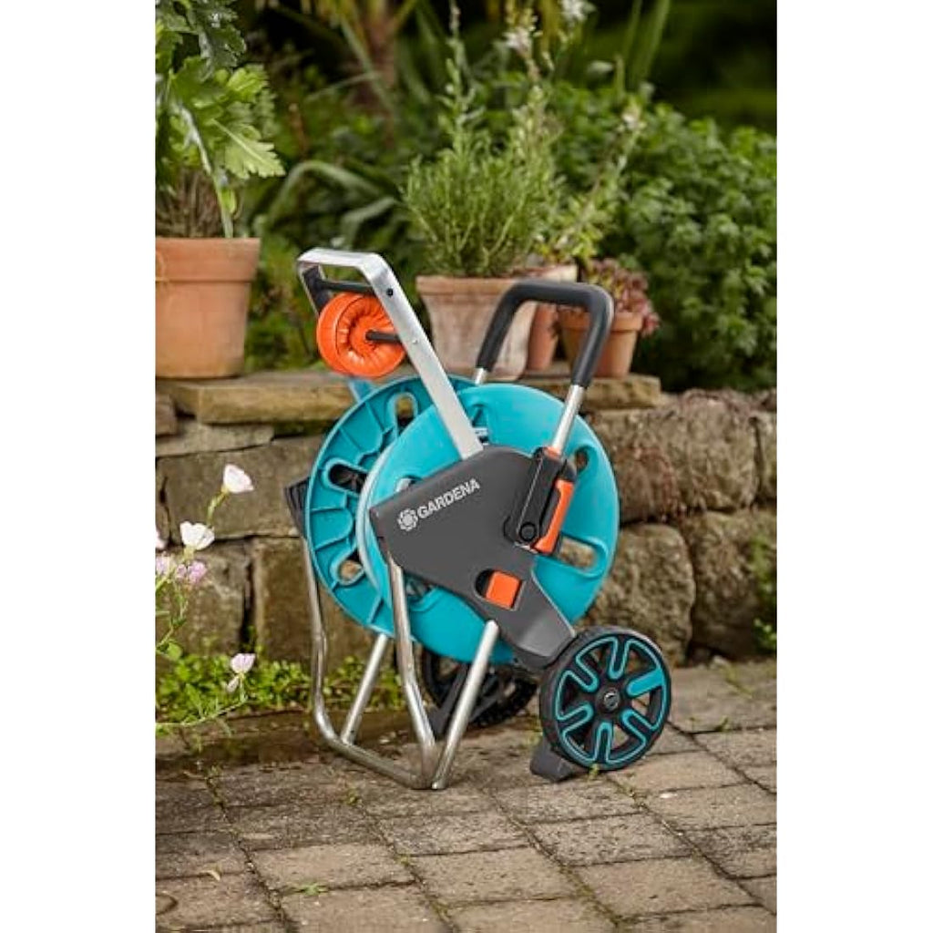 Gardena CleverRoll M Easy Hose Cart Set | 20m Hose & Stable Metal Frame