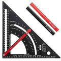 Pronese 12-Inch Adjustable Roofing Square – Aluminum Rafter Square Set