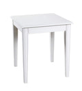 HAKU Möbel White End Table – Solid Wood Coastal Side Table, 45cm
