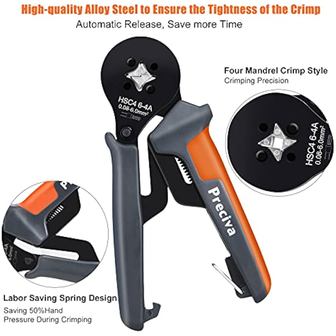 Preciva Ferrule Crimper Plier Kit | 1200 Terminal Connectors | AWG 28-10