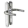 Bwintech UPVC Door Handle Set | Satin Nickel 92mm PZ 210mm Screw Centers