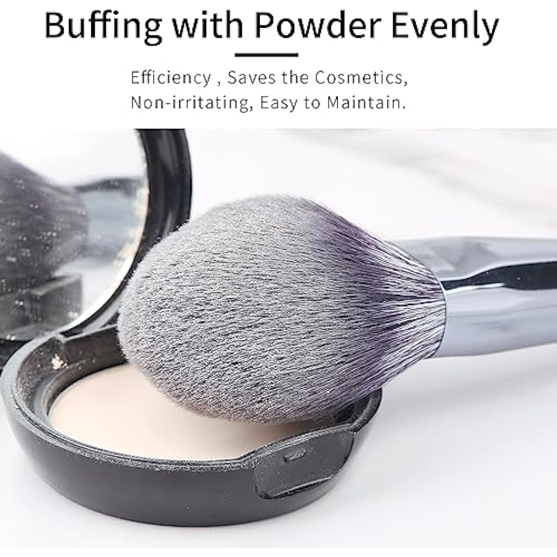 ENZO KEN Natural Badger Hair Makeup Brush Set | Walnut Handle with Case