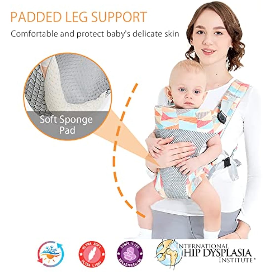 SONARIN 4-in-1 Ergonomic Baby Carrier | Breathable 3D Mesh - Camo