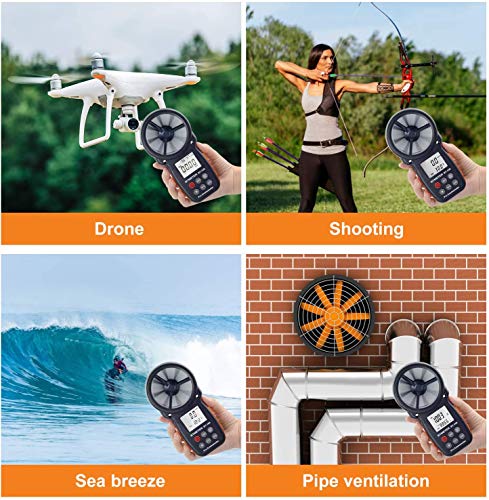 BTMETER BT-100 Digital Anemometer - Handheld Wind Speed Meter for HVAC