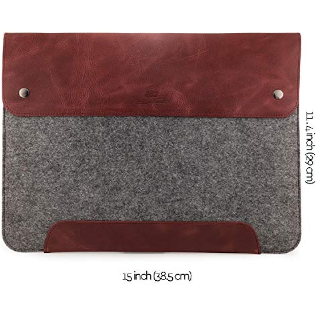 MegaGear Genuine Leather & Fleece MacBook Sleeve – 16 Inch Laptop Case