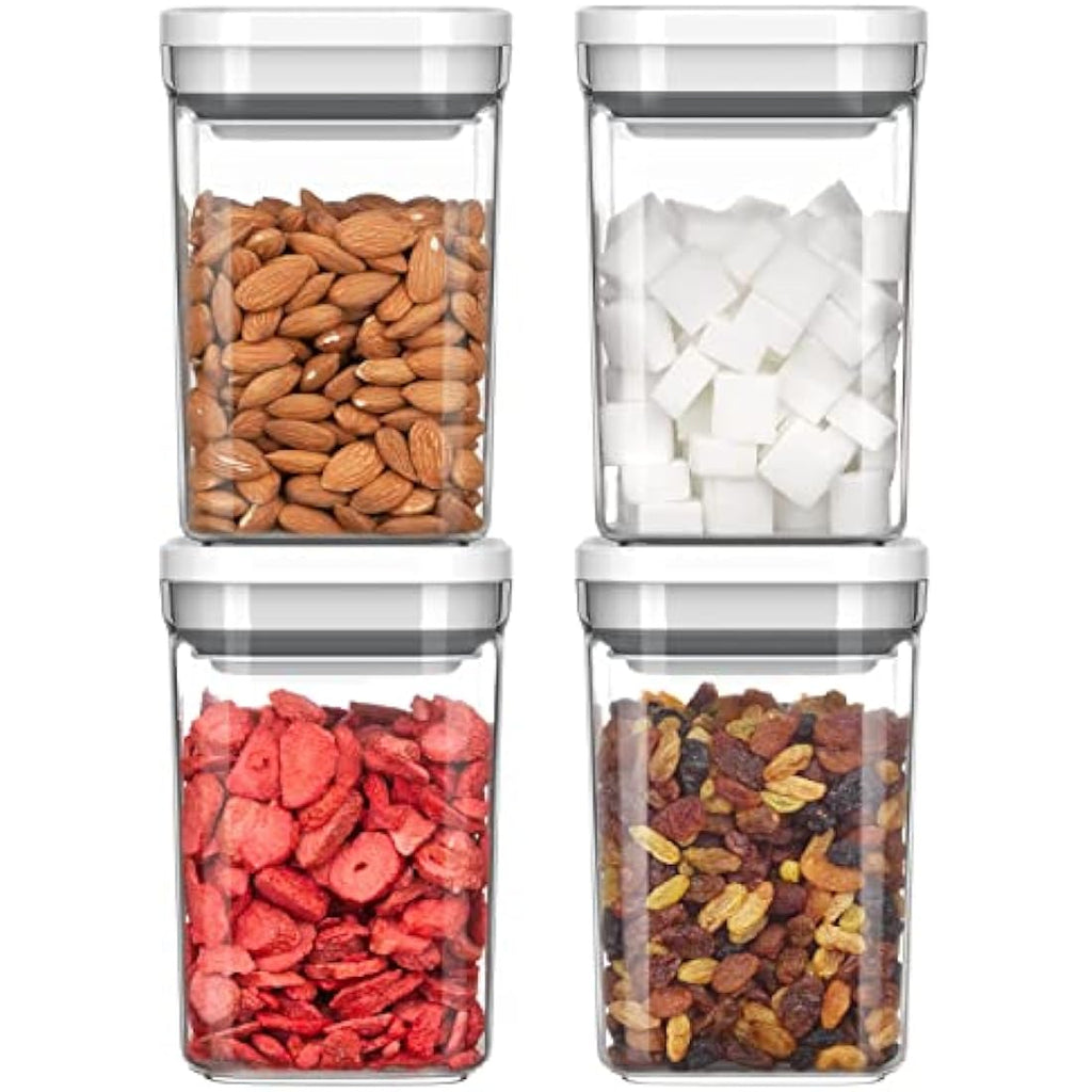 MR.SIGA Airtight Food Storage Containers | 4 Pack BPA Free Stackable Canisters