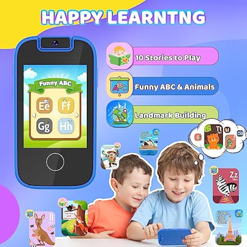 Jolof Store Kids Smart Phone | Dual Camera Toy Phone with MP3 & 8GB SD Card